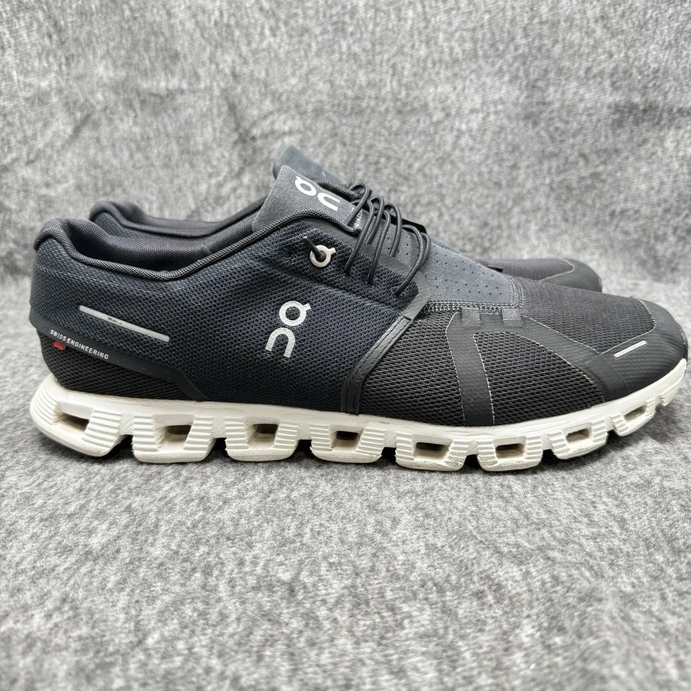On Cloud 5 Men's Size 13 Black White Running Shoes Sneakers 59.98919‎